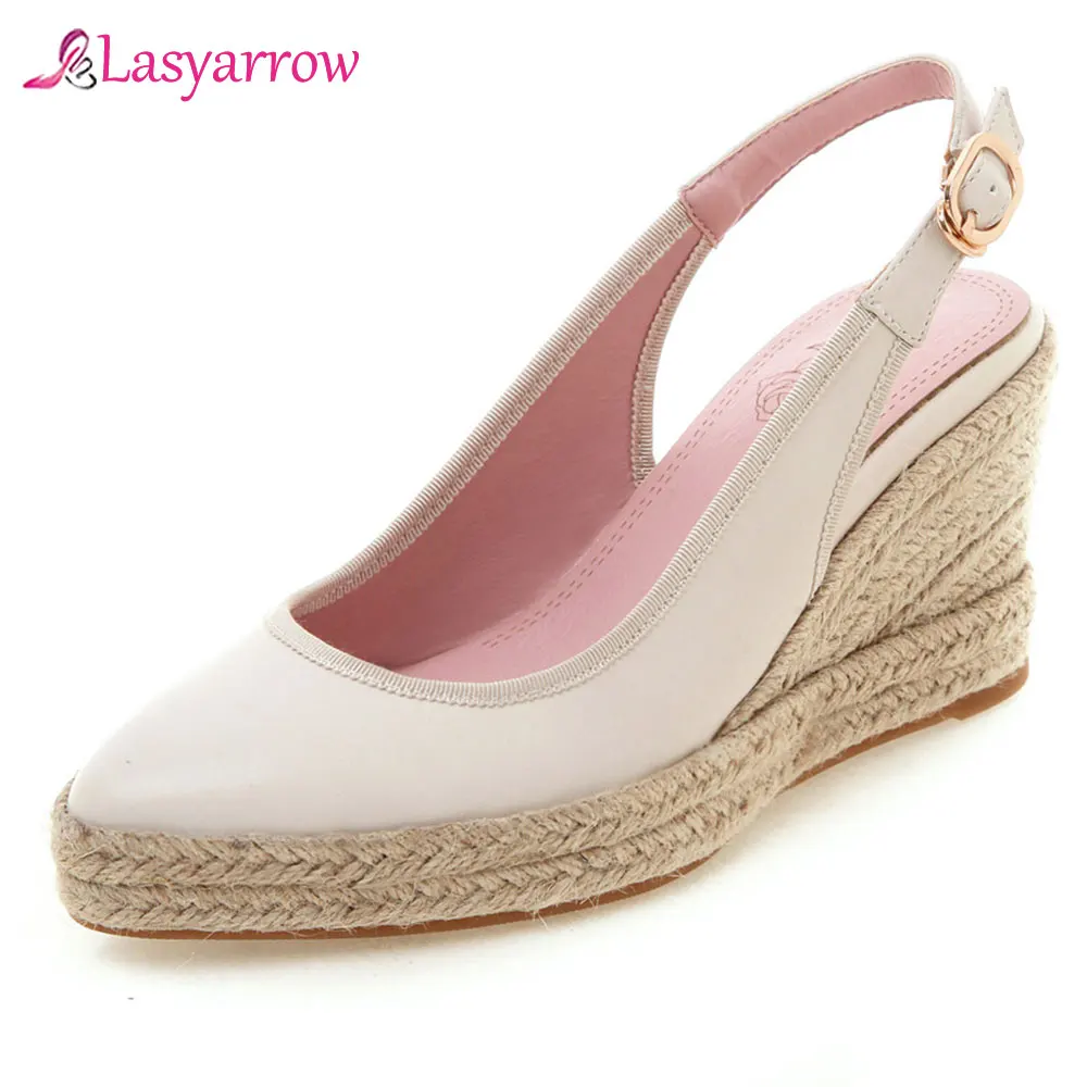 

Lasyarrow Wedge Single Shoes Female Summer New Fashion High Heels Waterproof Platform Sandals Sling Back Women's Shoes J932