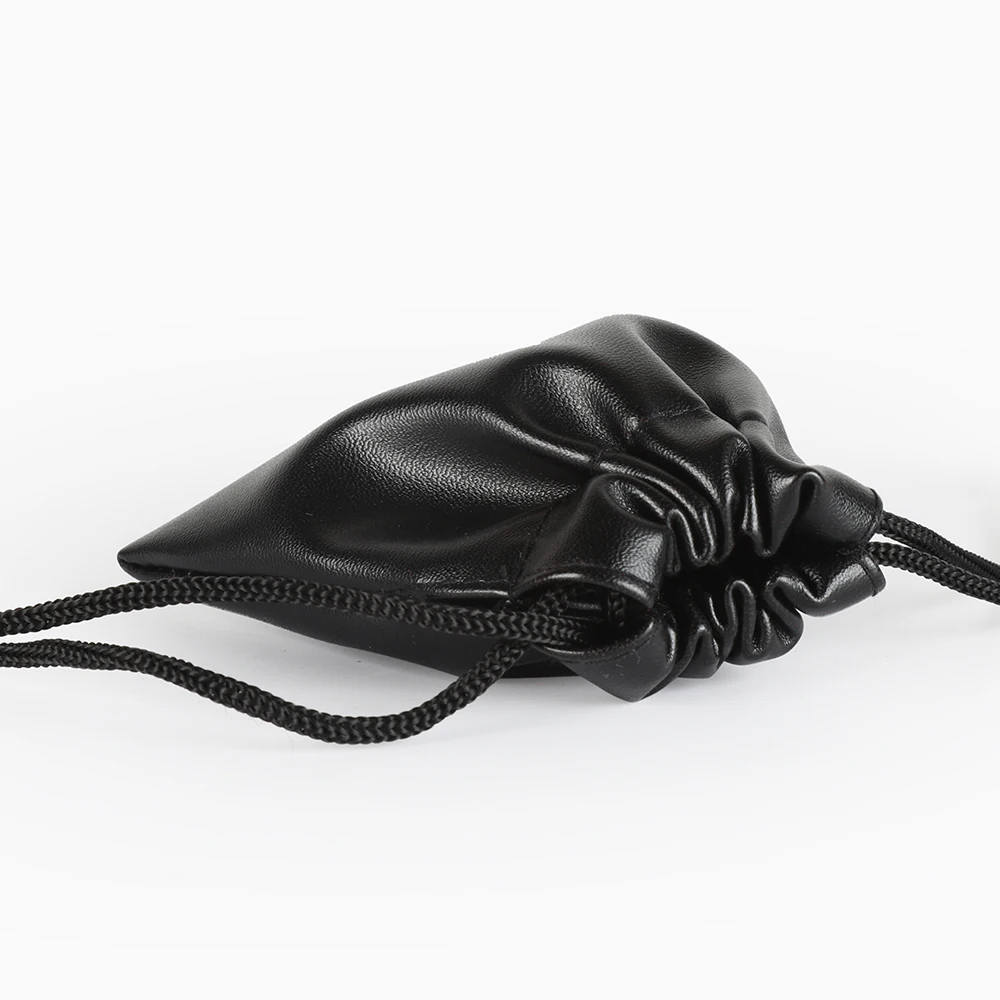 5 шт./лот 7*8 см Ювелирная упаковка сумка черная кожаная сумка логотип печать drawstring сумка Свадебный Рождественские подарки сумка