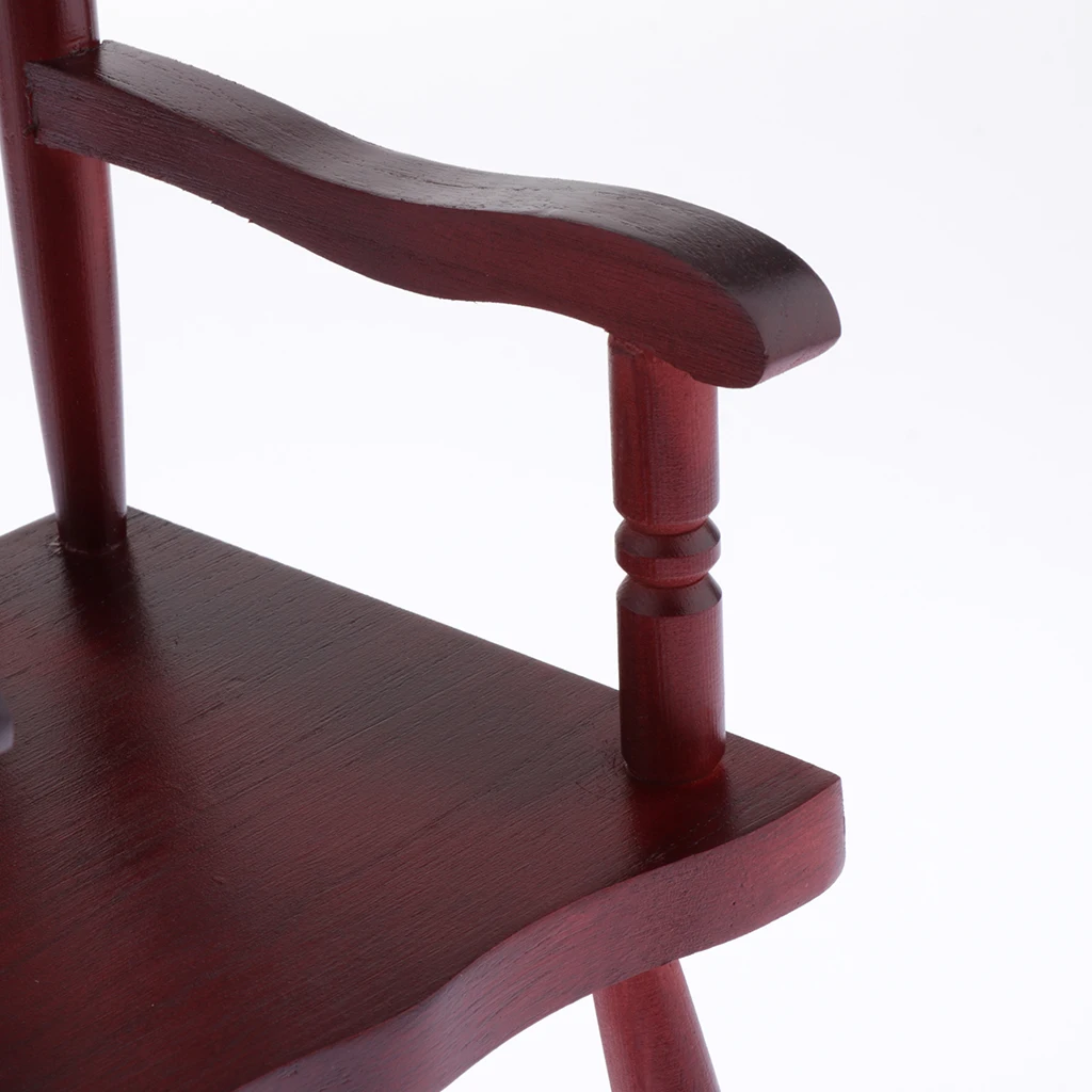 MagiDeal 1/4 BJD Miniature Furniture Decor Wooden Rocking Chair Toys