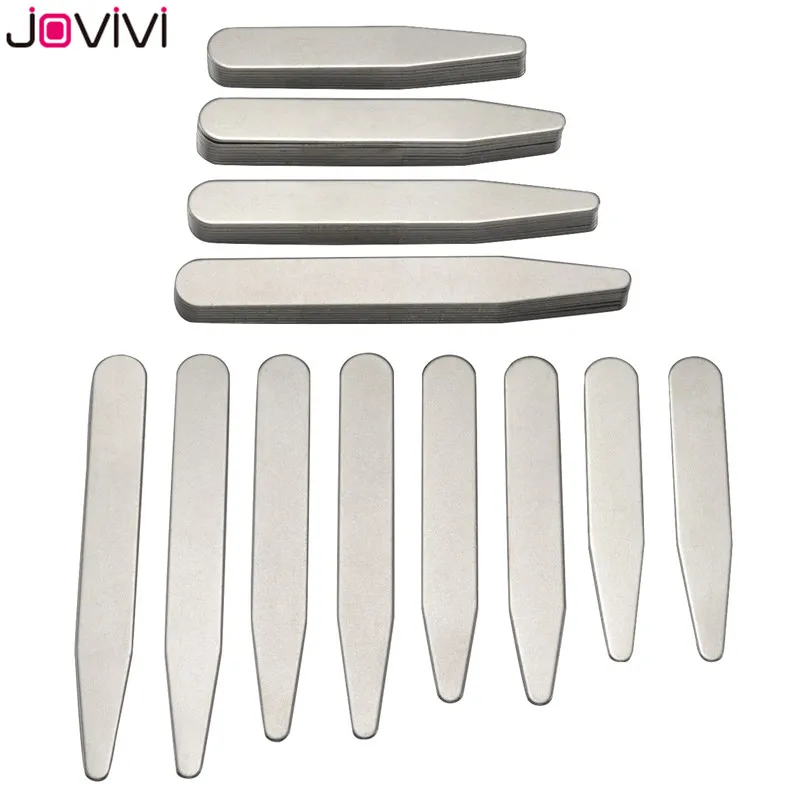 PiercingJ 6pcs Stainless Steel Collar Stays in a Gift Box 2.2 2.5 2.75Inches 