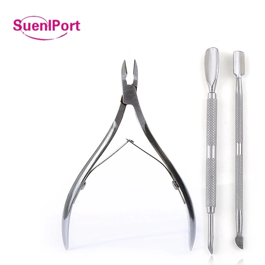 

Sune l Port New 3pcs/set Cuticle Scissors Cuticel Pushers Kit Clipper Finger & Toe Dead Skin Remover Manicure Nail Art Tools