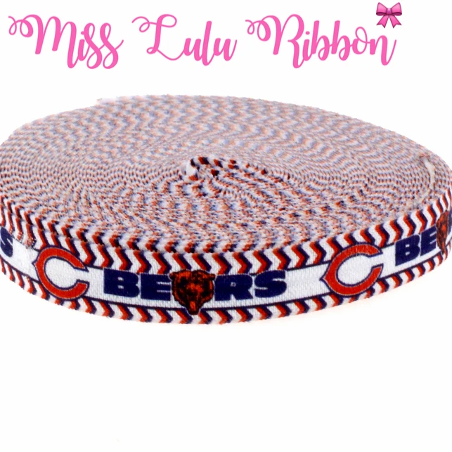 

10 Yards 5/8" 16mm Football Printed Elastic Ribbon Clothing Accessories Decoration DIY HT01-PG016-05608