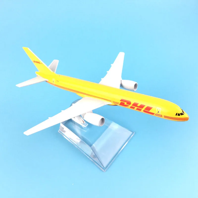1/400 масштаб желтый DHL экспресс доставка самолетов Boeing 757 200 B757 литые под давлением