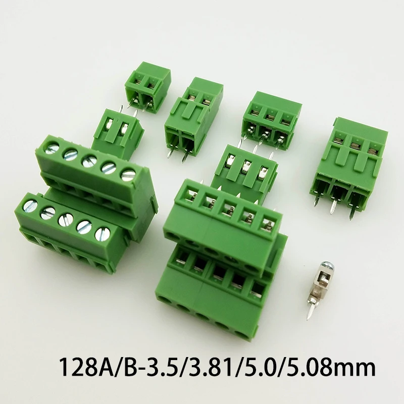 

5Pcs Double Row PCB Screw Terminal Block 128A/B-3.5/3.81/5.0/5.08mm