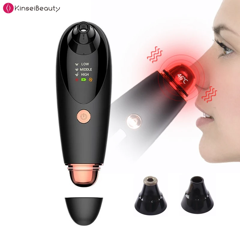 

Electric Blackhead Remover Vacuum Suction Acne Pimple Removal Diamond Dermabrasion Machine Facial Hot Compress Deep Pore Cleaner