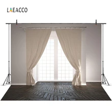 Laeacco окна шторы деревянный пол дом интерьер фотографии фоны индивидуальные фотографические фоны для фотостудии