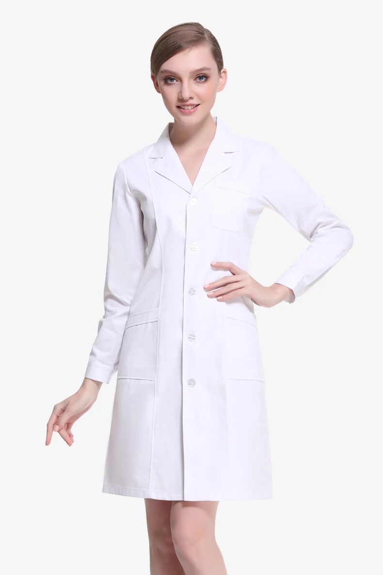 Новое белое пальто с длинными рукавами для медсестры, зимний тонкий комбинезон с короткими рукавами, лабораторное пальто для мужчин, аптека