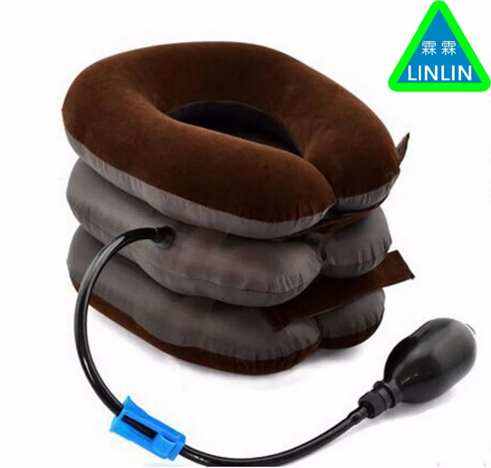 

Hot 1pc High Quality Air Cervical Neck Traction Soft Brace Device Unit for Headache Head Back Shoulder Neck Pain Health Care NO1