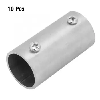 

10pcs 25MM External 30MM Zinc Alloy Round Extended Pipe Fitting Connector For Furniture Rack pipe connection