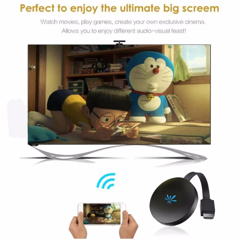 SOONHUA G6 ТВ-палка 2,4 ГГц видео WiFi дисплей HD экран зеркалирование ТВ беспроводной ключ приемник для Google Chromecast 2