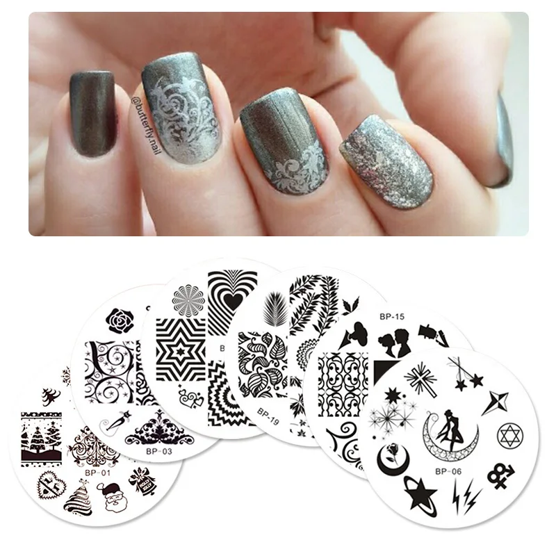 

BORN PRETTY 20 Different Patterns Nail Art Stamp Template Image Plate Nail Art Stamping BP01-BP020