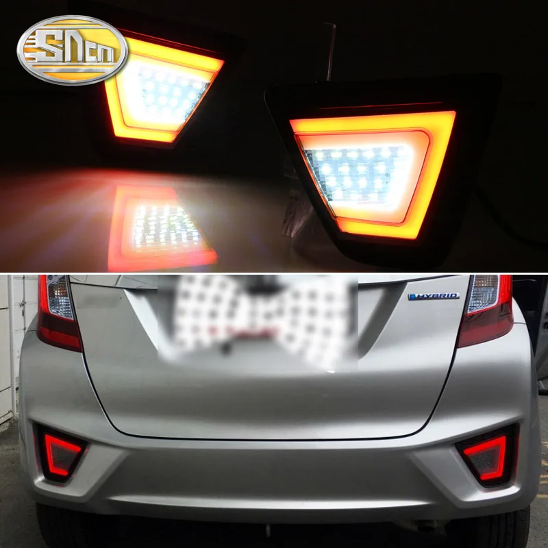 For Honda Jazz Fit 2014 2017 SNCN Multi functions LED Rear Bumper Light