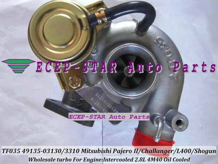 TF035-12T-4 49135-03130 49135-03310 Turbo Турбокомпрессор пригодный для Mitsubishi Pajero II Challanger L400 Shogun промежуточным 4M40 2.8L