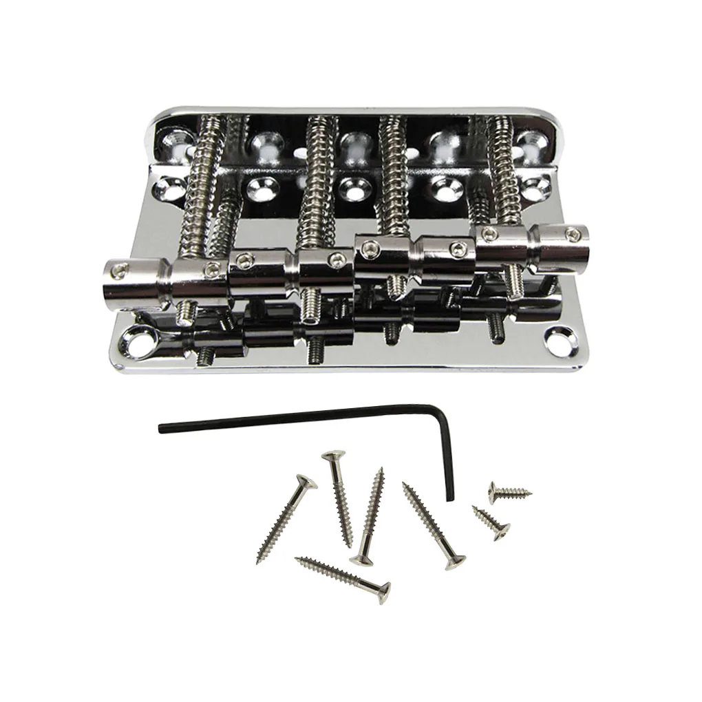 Набор хромированный 4-струнной бас-мост Винтаж бас мост беспроводного доступа в Интернет для JB/PB 4-струнной бас