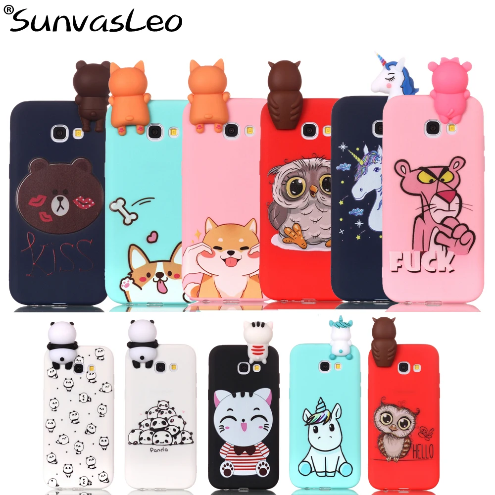 

For Samsung Galaxy A3 2017 A320 A320F Case 3D Soft Silicone Cover Cartoon Phone Cover Shell Skin Cases Fundas Coque Protector