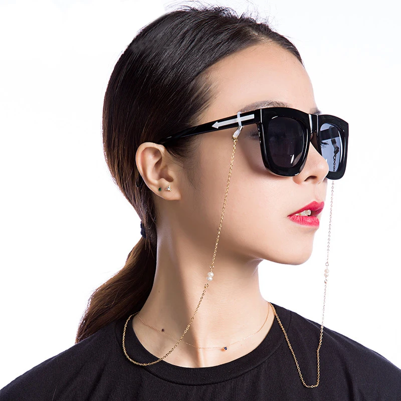 1Pc Colours Clear Beaded Eyewear Cord Reading Glass Neck Strap Eyeglass