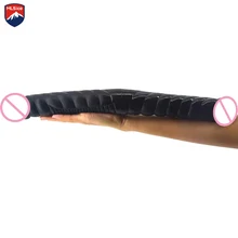 MLSice 16.5 In Long Double Penetration Dildo Screw Thread Penis Pussy Anal Massage Lesbian Masturbate Sex Toys for Women Vaginal
