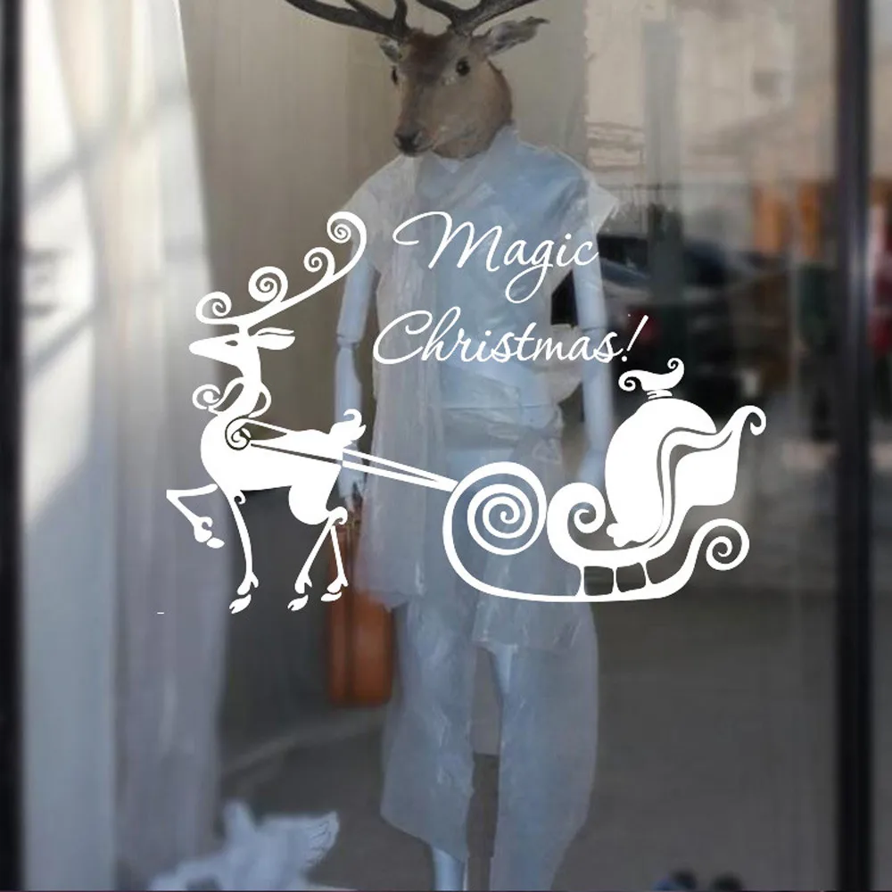 Christmas decoration Christmas Gift Stickers Living Room City Wall Art