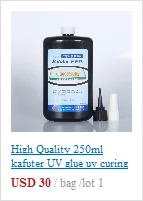 50 мл клей УФ kafuter УФ-клей K-300 прозрачный кристалл и склеивание стекла с УФ-фонариком