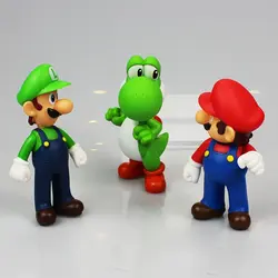 Горячая Симпатичные Super Mario Bros фигурки талисман Луиджи Йоши Ropa игры подарок детям игрушки Марио Bross Paw Figura Juguetes jouets