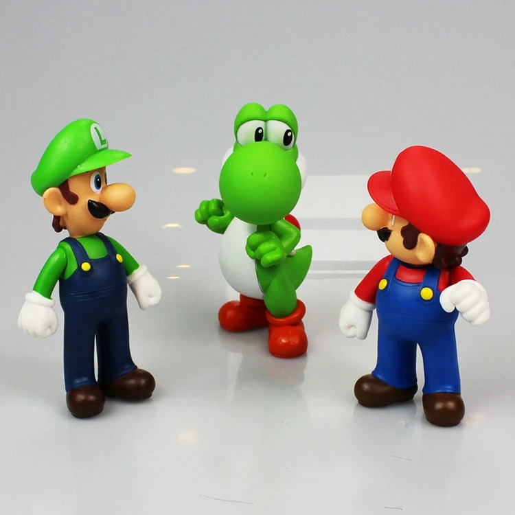 Super Mario Bros Figures Mascot Luigi Yoshi Ropa Games Gift Kids Toys Mario Bross Paw Figura Juguetes Jouets