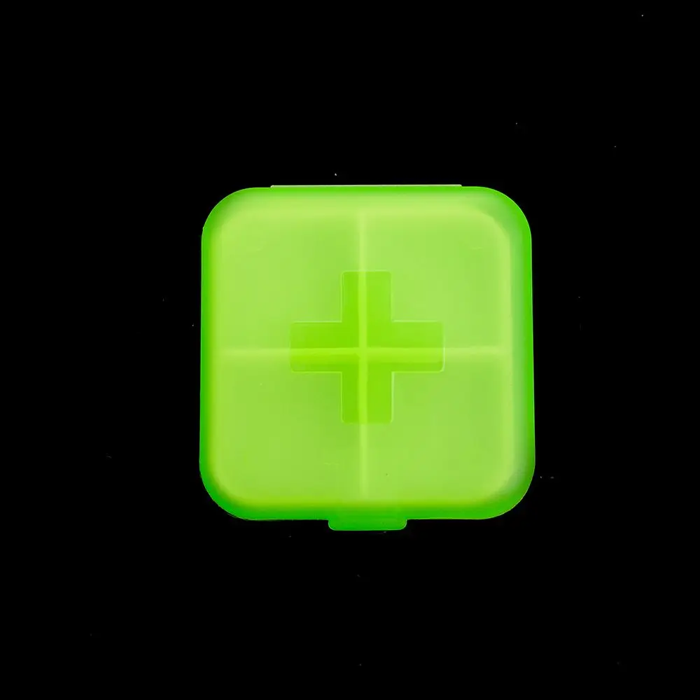 4-день квадратной таблеток для использования в витамин Коробка Чехол Диспенсер Для Хранения Организатор Планшеты коробка дома таблетки коробка для хранения ювелирных изделий, расходные материалы - Цвет: Зеленый
