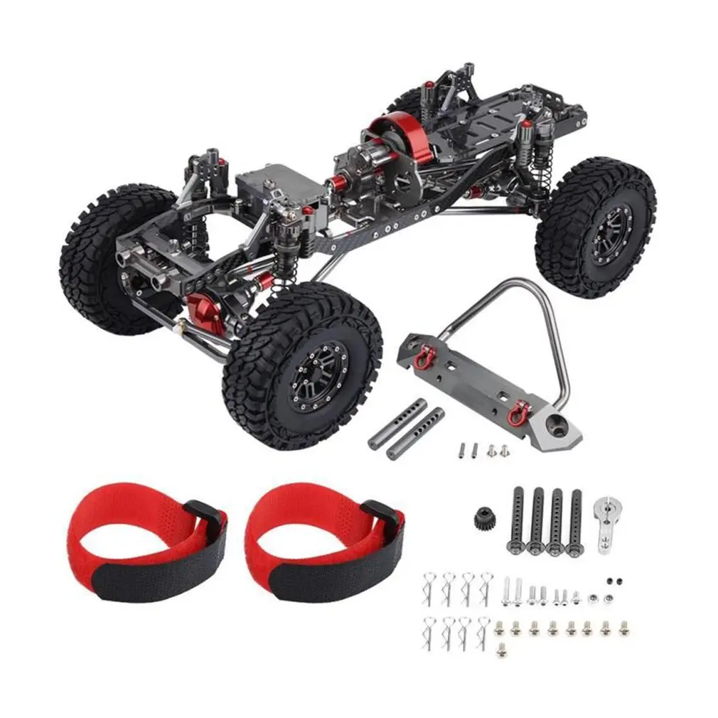 RC гоночный CNC Алюминиевый металлический и карбоновый каркас для RC автомобиля 1/10 осевой SCX10 шасси 313 мм Колесная база автомобиля гусеничные части автомобилей