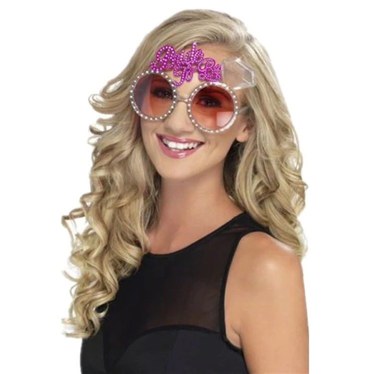 Fun-Bride-To-Be-Glasses-Wedding-Decoration-Bachelorette-Hen-Party-Supplies-Pink-Plastic-Sunglasses-Bling