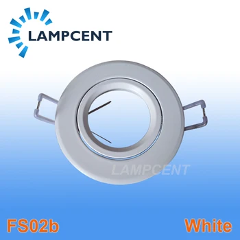

Recessed Downlight Round Fitting Adjustable Ceiling Light Brackets White Color