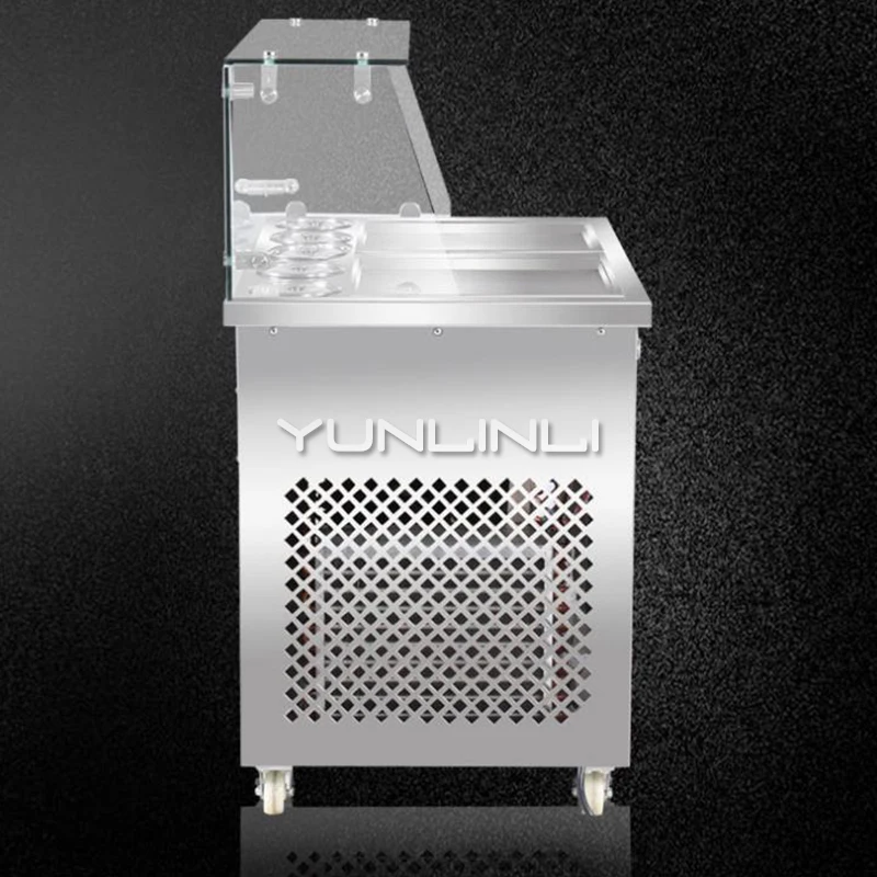 Машина для приготовления жареного мороженого на двойной сковороде, коммерческая машина для перемешивания йогурта, машина для смешивания мороженого, устройство для перемешивания HX-CB25