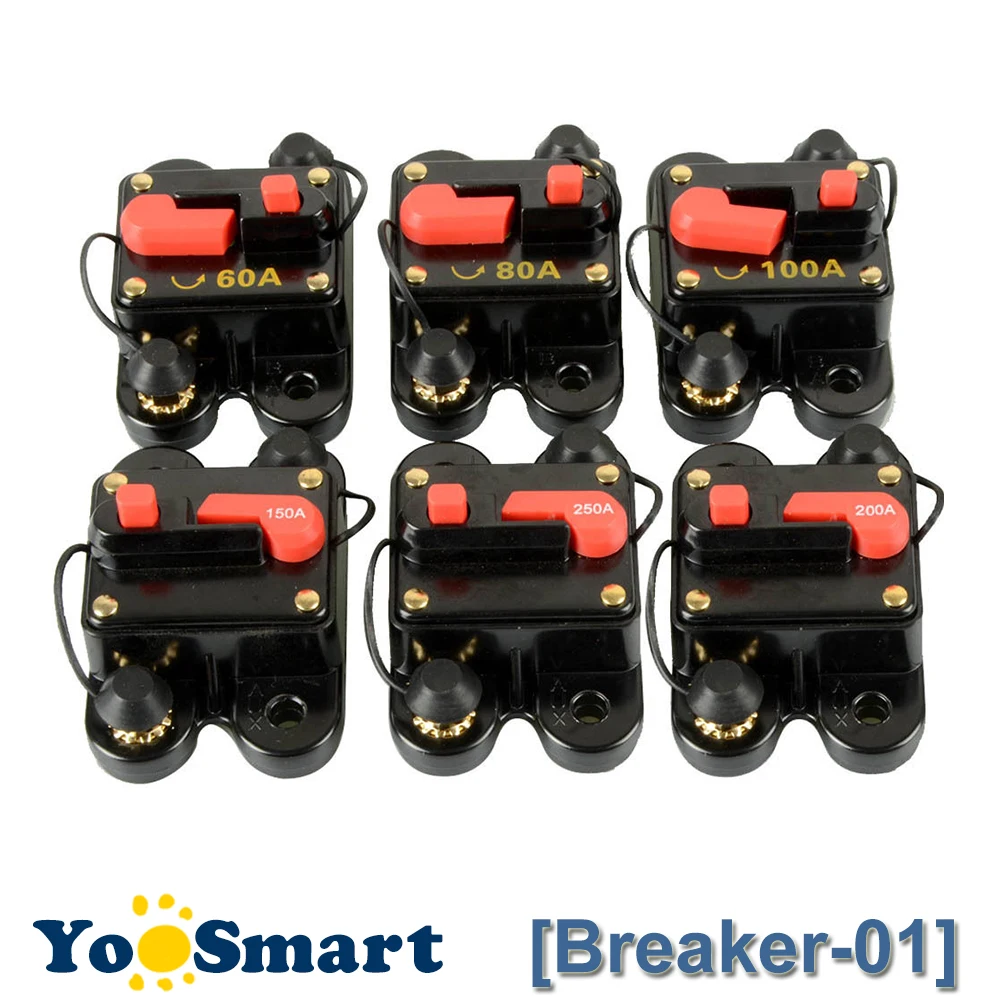 

12V 24V DC Circuit Breaker Home Solar System Waterproof Breakers Reset Fuse Circuit Protection rcbo 60A 80A 100A 150A 200A 250A
