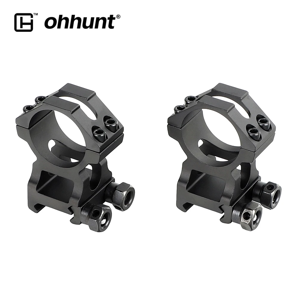 ohhunt Rock-Solid 25.4mm 30mm Scope Picatinny Rings Hunting Tactical Riflescopes Mounts With Top Rail For AK 47 AR15