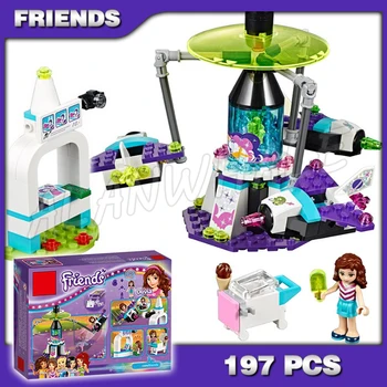 

197pcs Friends Girls Princess Amusement Park Space Ride Entertainment 10556 DIY Model Building Blocks Toys Compatible with
