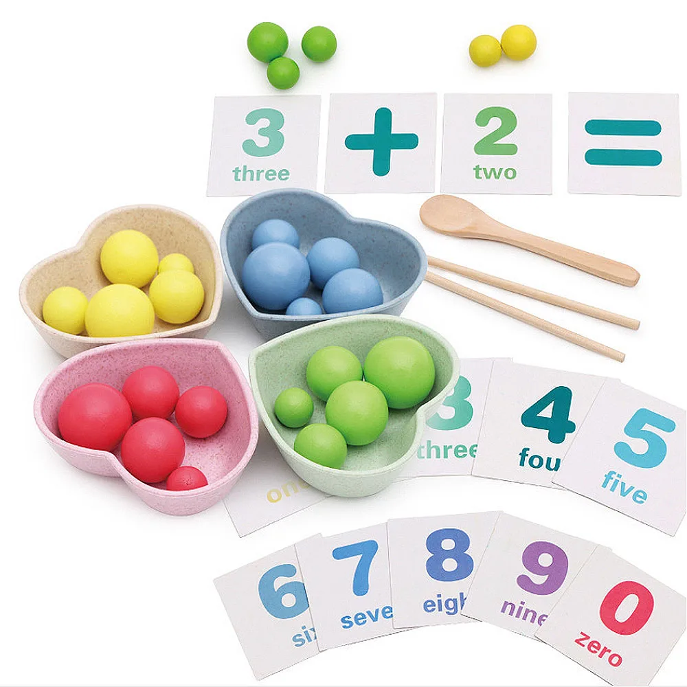 

MrY Baby Early Educational Puzzle Play Practice Chopsticks Clip Beans Toys Digital Teaching Tool Creative Toy Wooden Toy