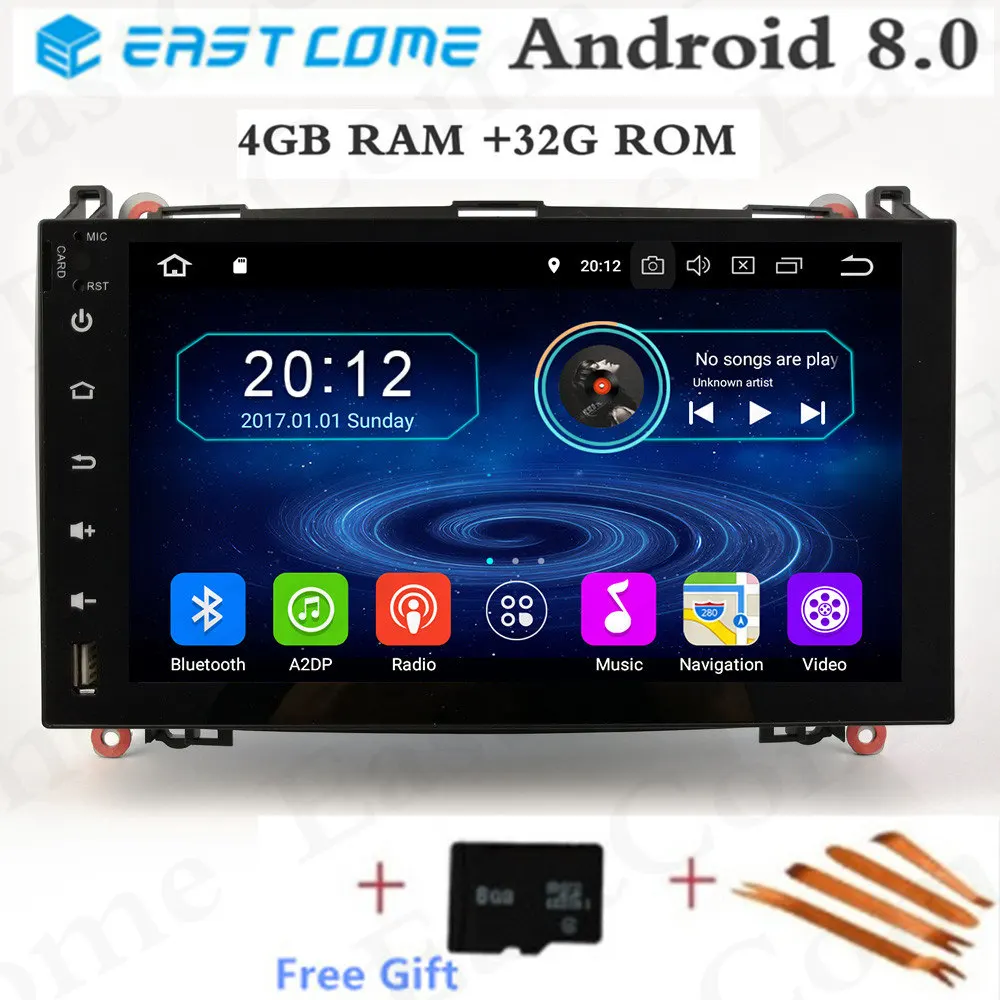 Автомобильный DVD плеер HD 9 дюймов Восьмиядерный Android 8 0 для Mercedes Benz A B Class W169 W245 B200 W639