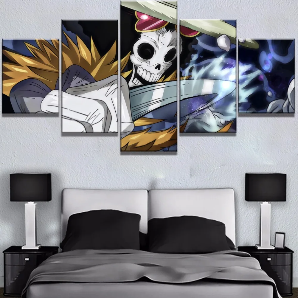 Framed 5 Piece HD Print One Piece Anime Poster Cuadros Decoracion