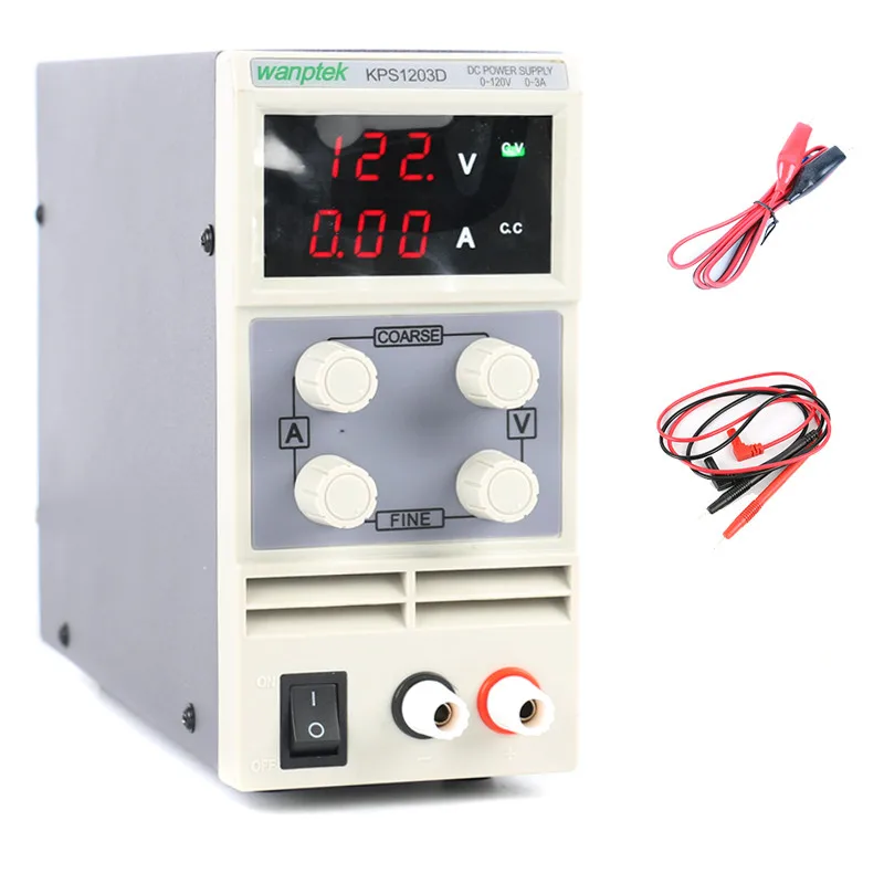 

KPS1203d Adjustable High Precision Digital LED Display Switch DC Power Supply 120V 3A 0.1V 0.01A