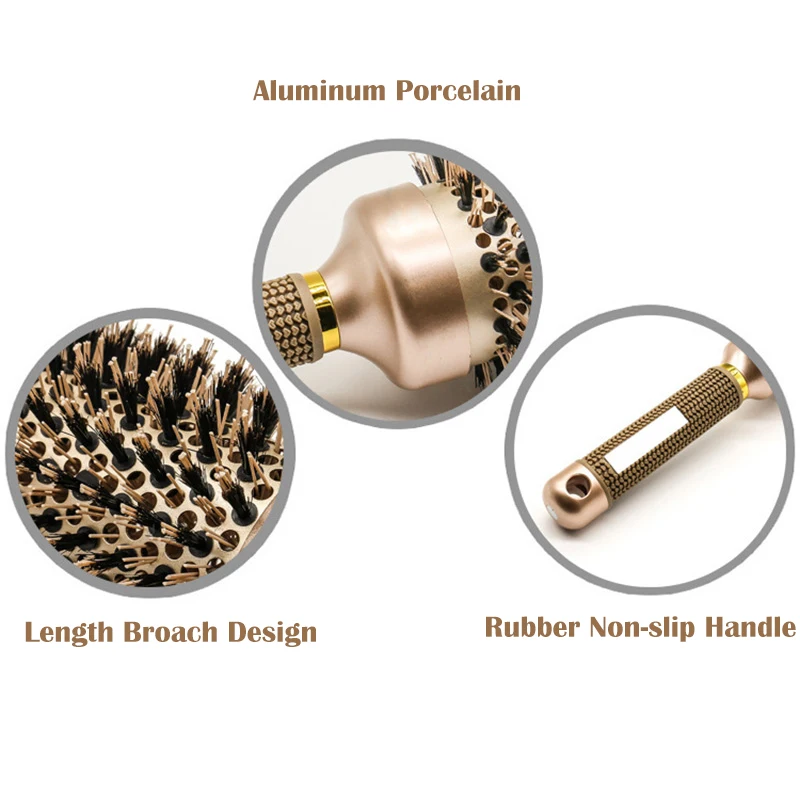 Brainbow 27/35/45/56 мм щипцы для завивки волос гребень Pro Парикмахерские Щетки высокого Температура устойчивый Керамика железа круглый гребень Инструменты для укладки волос