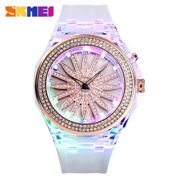 

SKMEI Relogio Feminino 1536 Fashion Colorful LED Back Light Women Quartz Watch 5Bar Waterproof Female Ladies Wristwatches