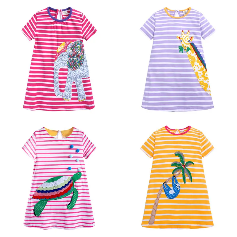 Детские платья для девочек; одежда из хлопка; Повседневное платье принцессы с короткими рукавами; Летнее Детское платье для девочек; одежда для детей; платья для малышей