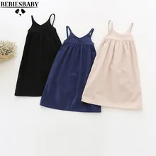 Au détail De Mode Bébé Filles Robes longues Japen Coréenne Style Infantile Nouveau-Né Enfants robes Noir 100% Coton bébé robes 0-3 Ans
