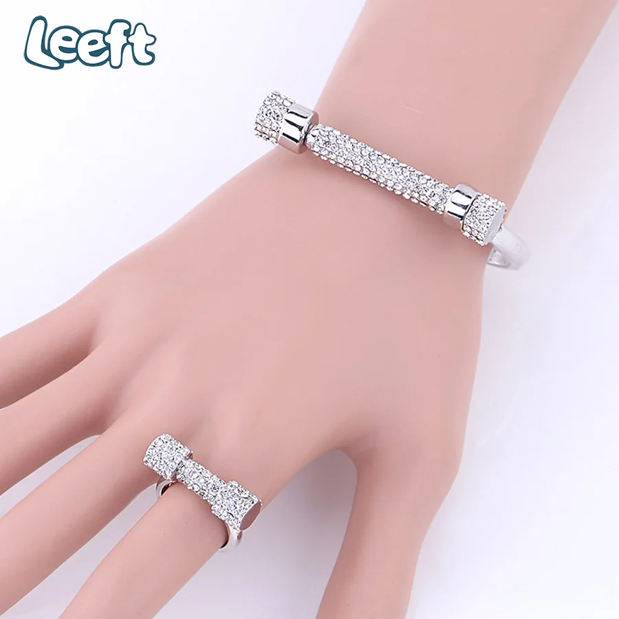 

Charm Full Rhinestone Horseshoe Crystal Cuff Bracelets For Women Jewelry Screw Love Bangles Bracelets Pulseira Feminina A0201