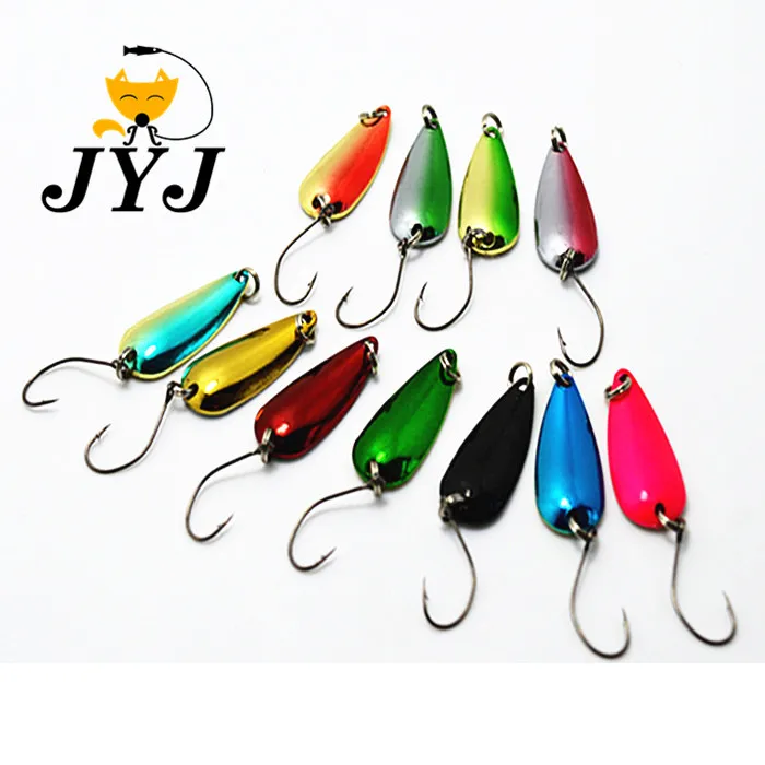 

11pcs/lot mix colors 2g 3.5cm fishing spoon lure swim bait artificial trout lure pesca fishing tackle