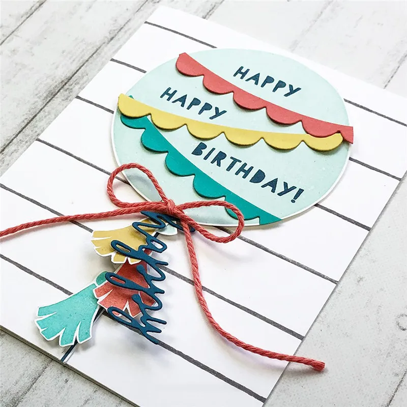 

GJCrafts Happy Birthday Metal Word Cutting Dies for Scrapbooking 2019 New Cutting Dies DIY Album Card Making Decor Paper Craft