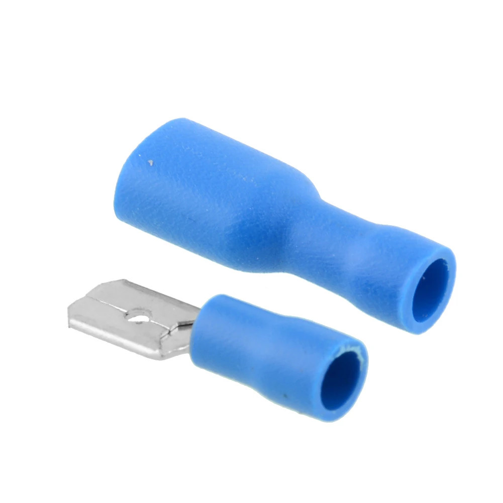 Vehemo 20 шт.(10 пар) синий полностью изолированный провод кабель обжимной плоская клемма комплект