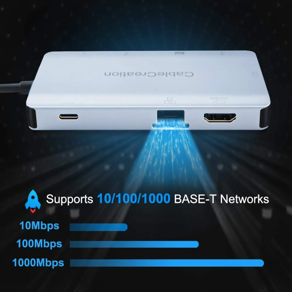 Концентратор USB C кабель (совместимый с Thunderbolt 3) 2 3 0 + разъемами типа мама HDMI 4K VGA SD
