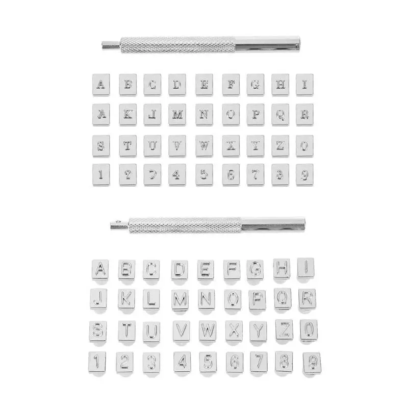 

36Pcs Steel Punch Alphabet Letter Number Leather Stamper Set 3mm/6mm Metal Leather Punching Tools for DIY Leather Craft Making