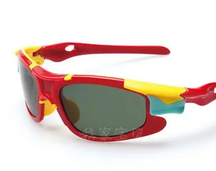 Мальчик TAC поляризованные детей Солнцезащитные очки для женщин унисекс дети открытый защитные очки спортивные Защита от солнца Очки Обувь для девочек милые крутые глаз Очки - Цвет линз: Red and Yellow
