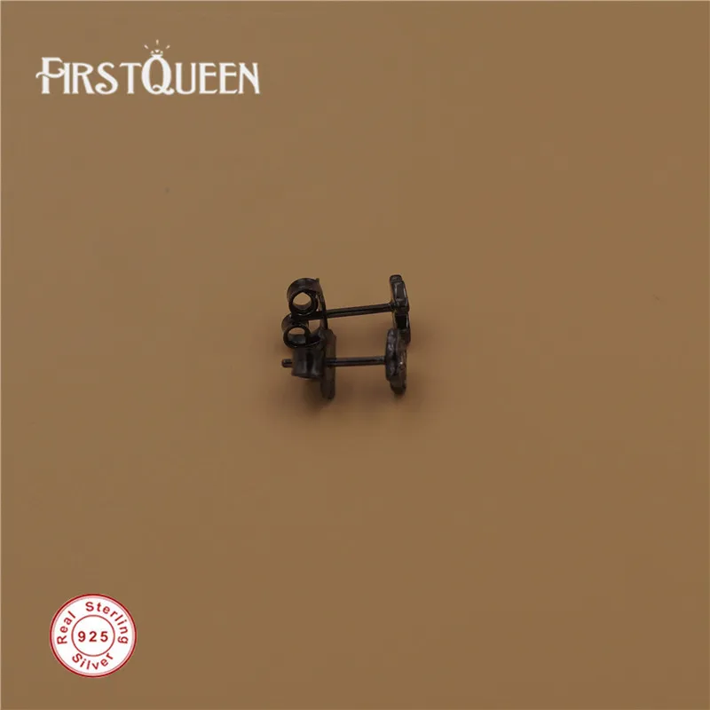 

FirstQueen High Quality 925 Sterling Silver Nature Stone Stud Earrings for Women Brincos Fine Jewelry