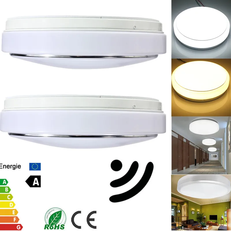 

12W LED Infrared PIR Sensor Ceiling Light Mount Lamp AC110-265V Human Body Automatic Sensor Night Light